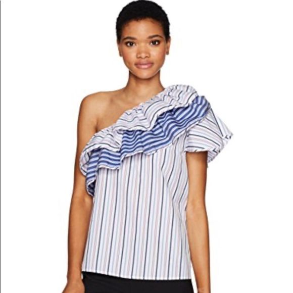 New Parker Mary Top, Multi Stripe, Women's Small - Picture 1 of 7